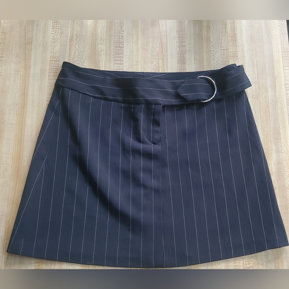Necessary Objects Pinstriped Miniskirt